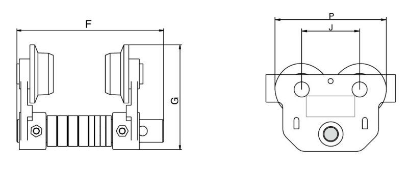 0.5t Mini Hand Trolley for Electric Chain Hoist (MT-0.5)