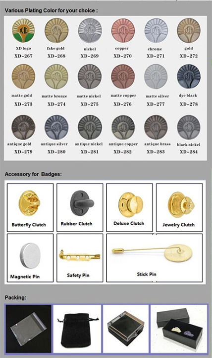 Wholesale Enamel Metal Cheap Custom Badge