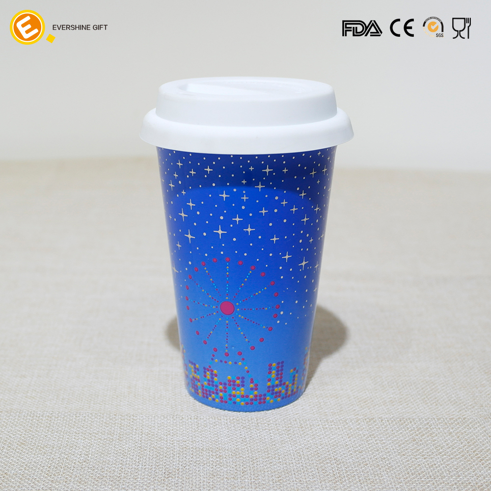 Ceramic Coffee Travel Mug with Foil Printing