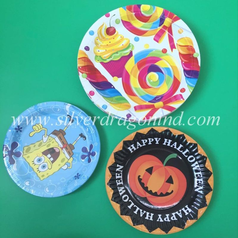 Colorful Paper Plate for Dinner, Party, Picninc