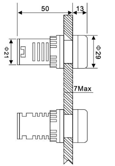 Utl LED Flash Buzzer for Dia22mm Installation Hole