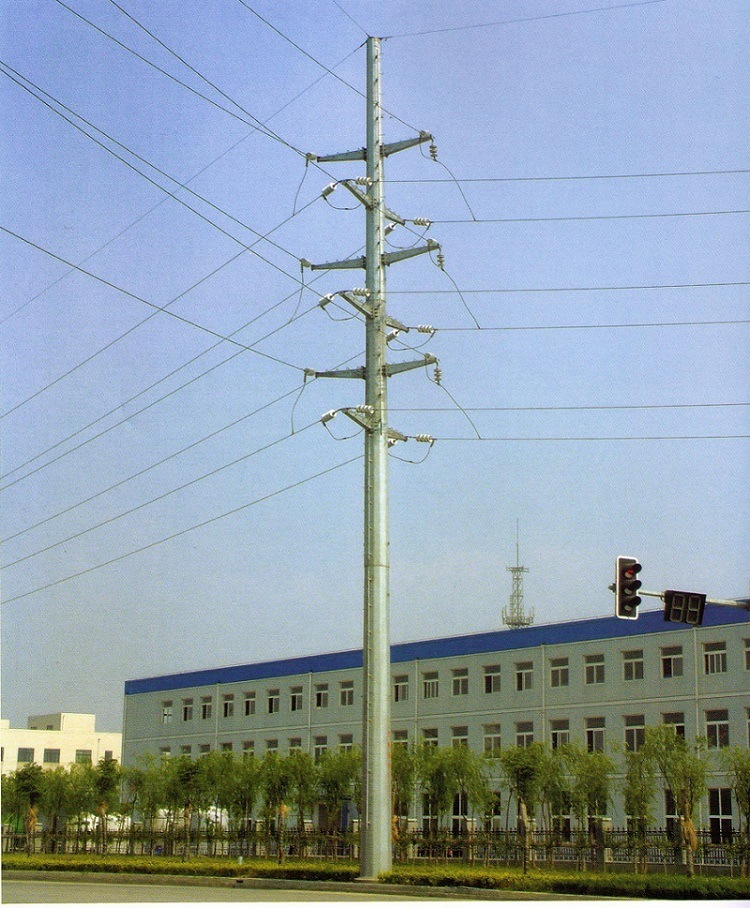 35kv Double Circult Straight Steel Pole