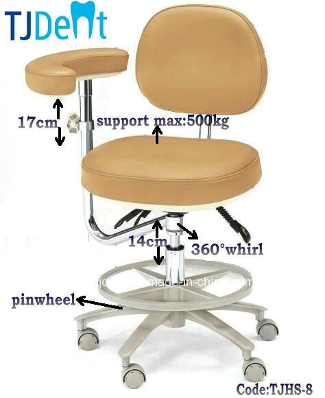 Dental Medical Doctor Equipment Portable Lab Chair Office Soft Stool (TJHS-8)