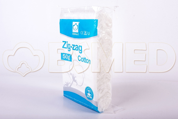 Wound Care Surgical Absorbent Zig-Zag Cotton Wool of Bp Standard