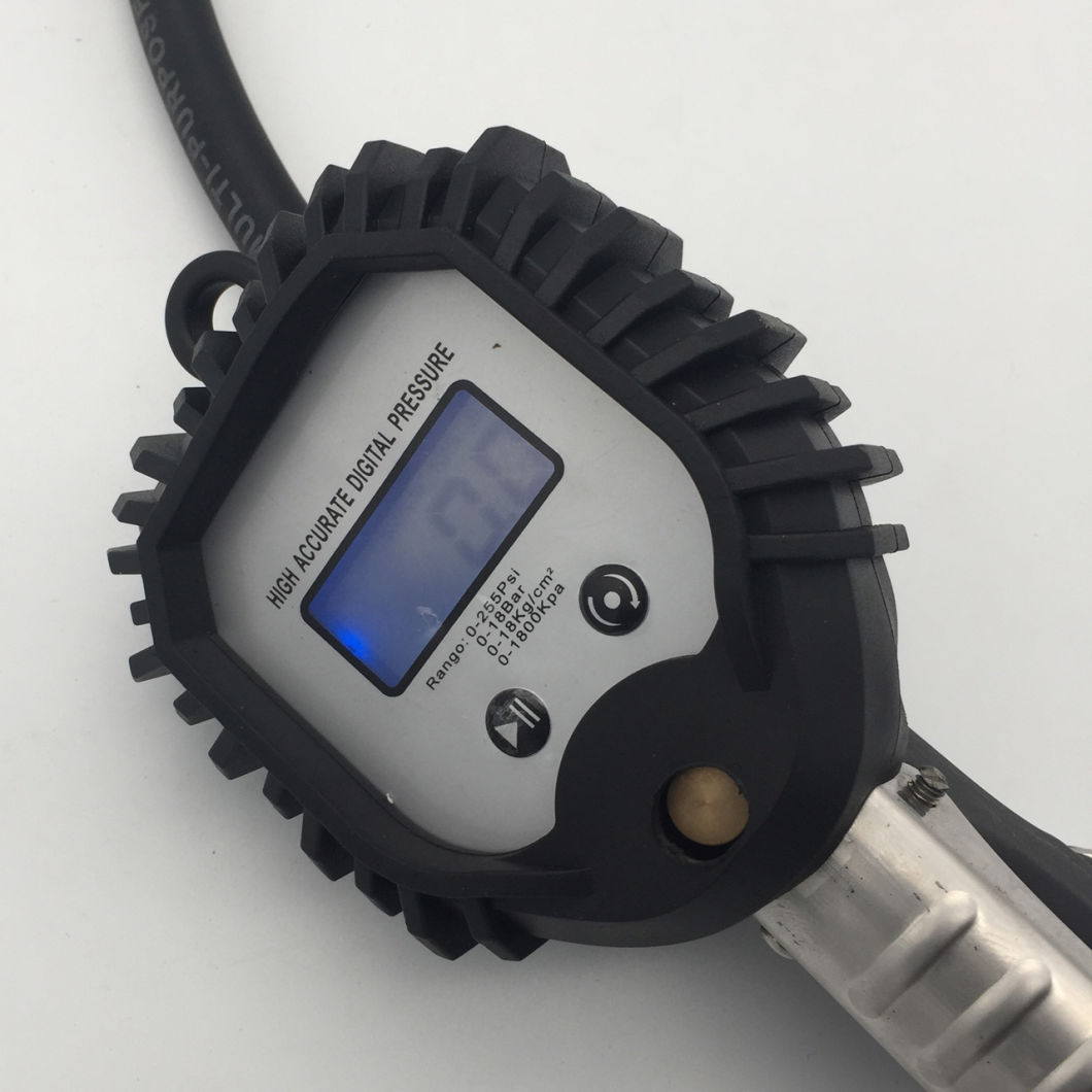 Hot Sale Popular Black Digital Tire Pressure Inflator Gauge