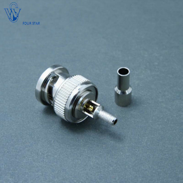 RF Coaxial 50ohm BNC Male Plug Crimp Window Connector for Rg179 Cable