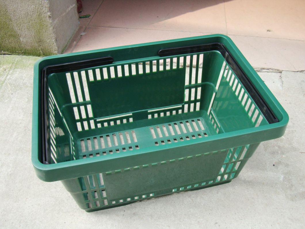 Supermaket Plastic Shopping Basket with Handle