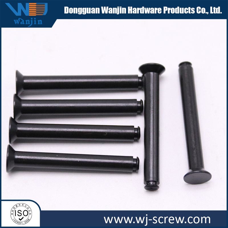 Customized Black Solid Tubular Non-Standard Step Flat Head Metal Rivet