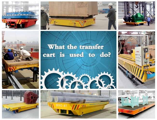 Low Voltage Guided Rail Handling Trailer Low Bed Transfer Trolley