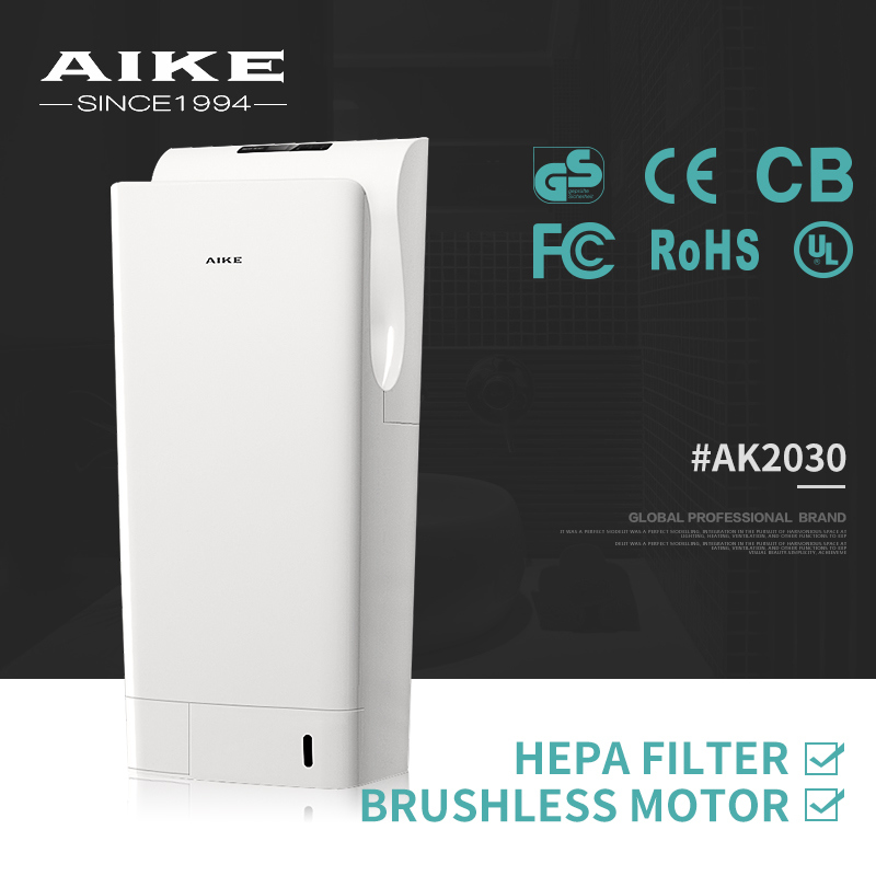 Popular Hot Selling Touchless Jet Air Hand Drier for Bathroom Hygiene Sets (AK2030)