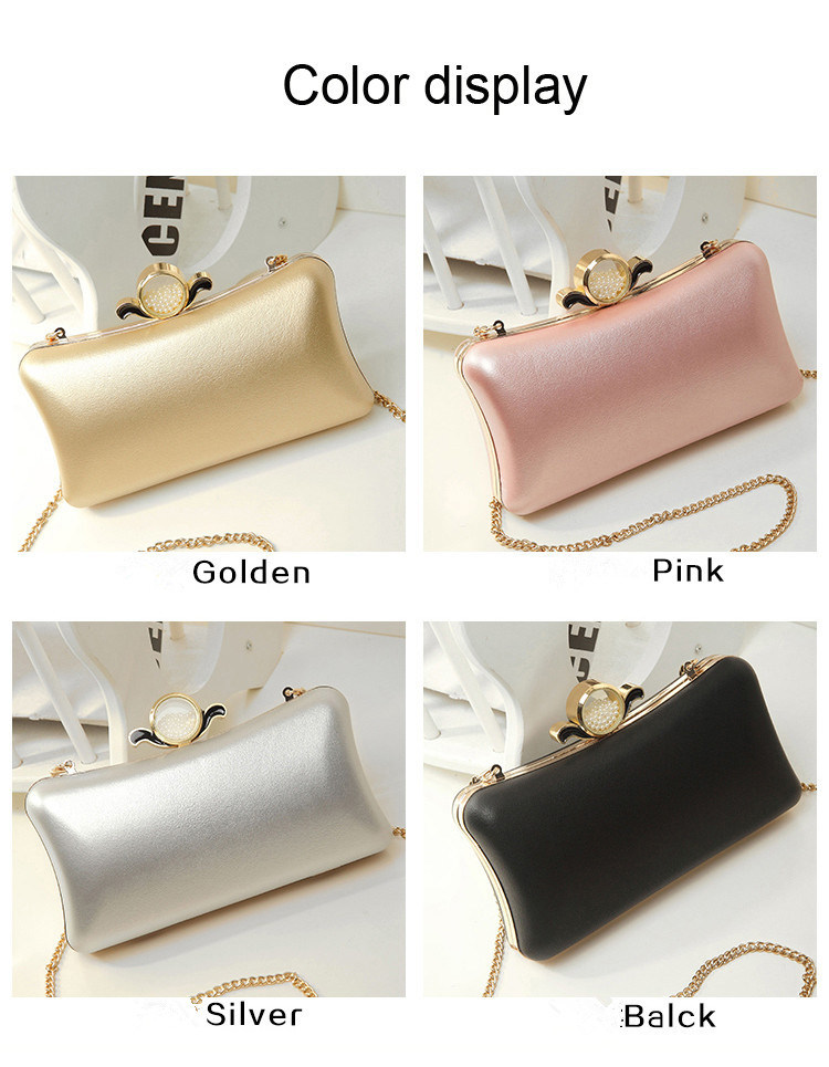 China Fashion PU Handbag Women Clutch Bag Purse Evening Bag