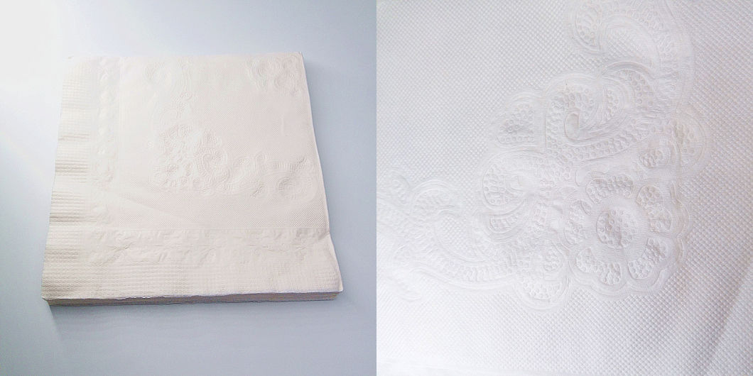Customize Super Soft 1/4 2ply White Dinner Paper Napkin