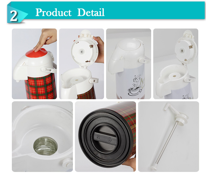 Popular Metal Body Glass Liner Thermos Vacuum Flask (AGUJ019M)
