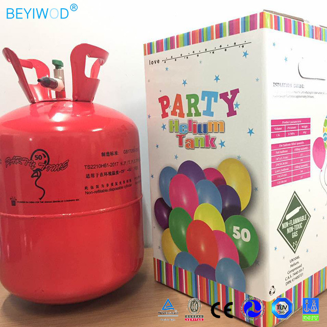 Disposable 0.24cbm 0.4cbm 13.4L 22.4L Self Inflating Helium Balloons Tank