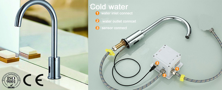 Factory New Style Brass Electronic Touch Less Commercial Infrared Automatic Sensor Faucet