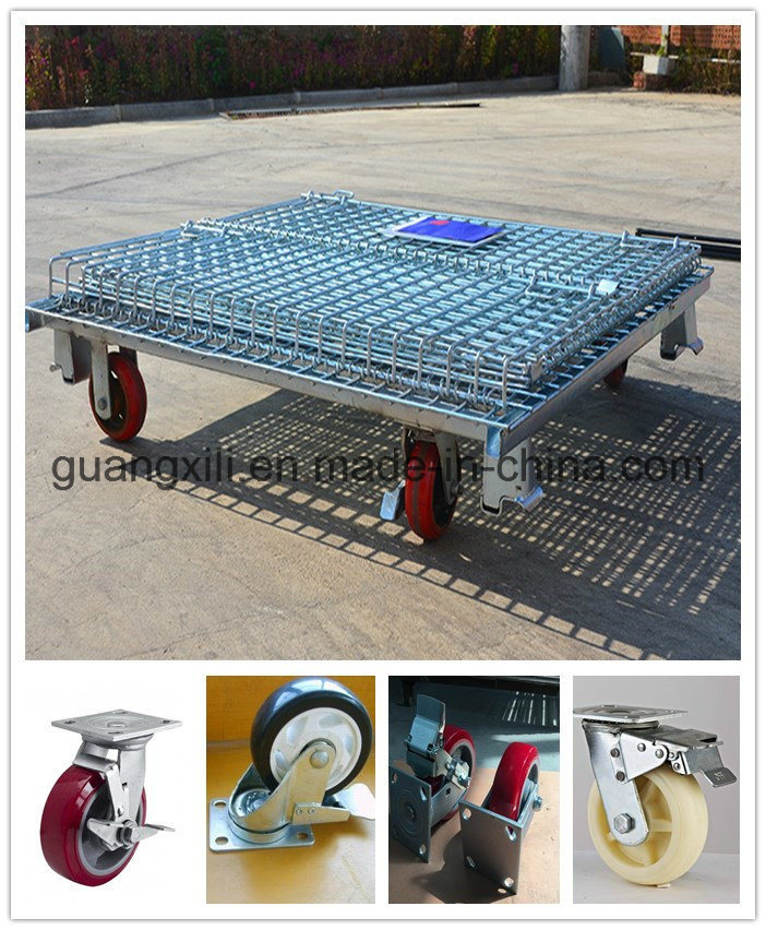 Cargo Storage Mobile Wire Mesh Roll Cages with 4 Casters