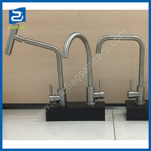 Rotatable 304 Stainless Steel Lead-Free Kitchen Faucet Mixer