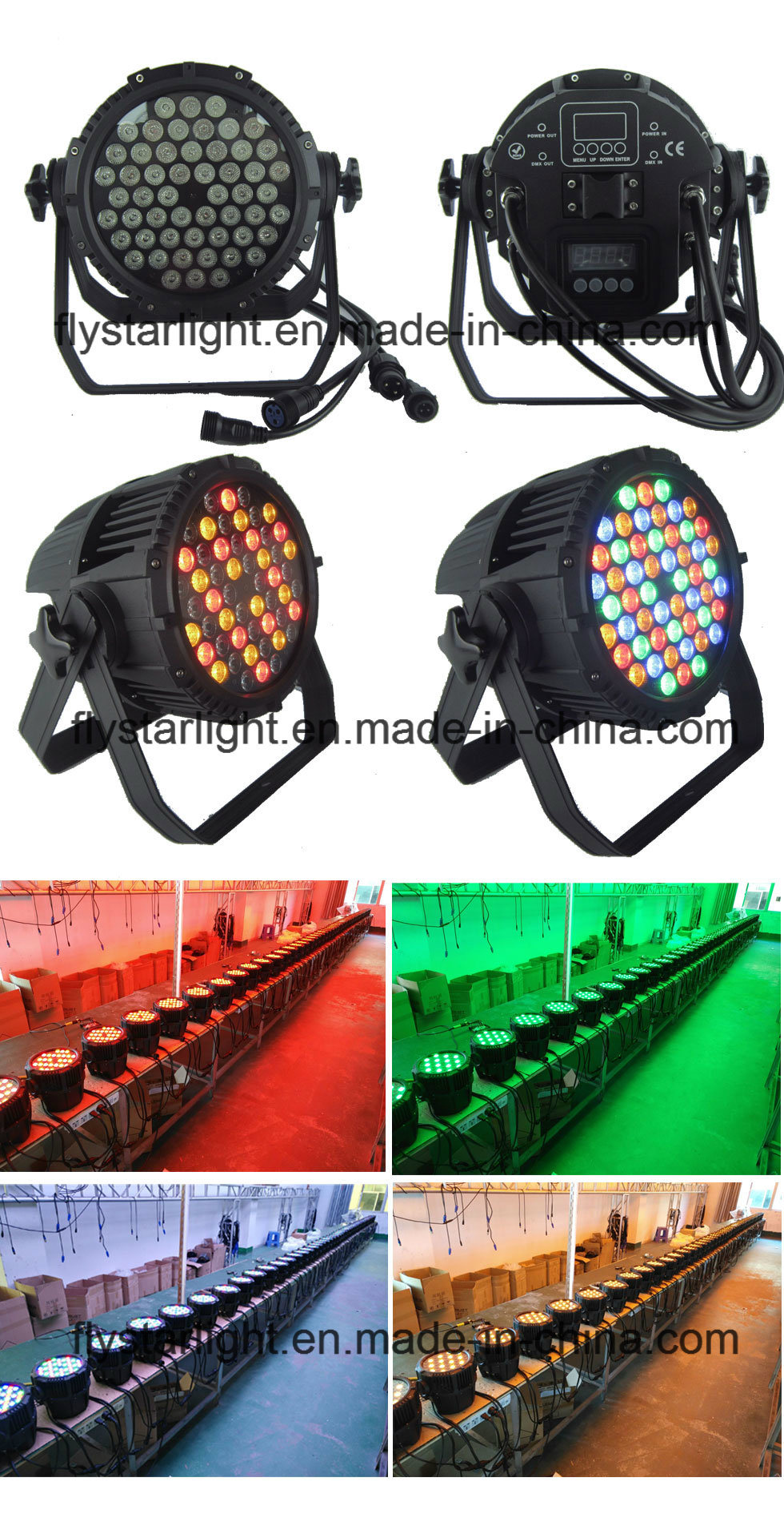 Outdoor Waterproof IP65 54PCS 3W LED PAR Can Stage Light