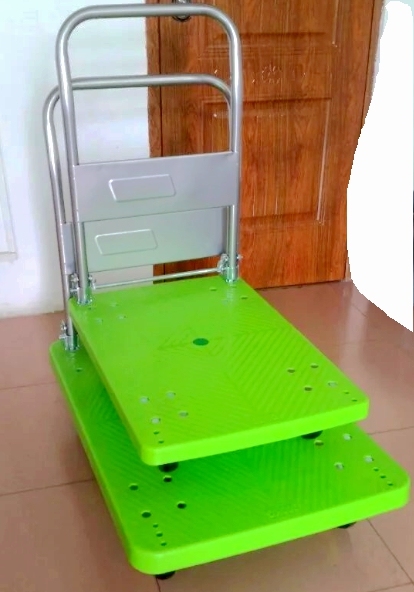 150kg Plastic Platform Hand Truck Folding Noiseless Trolley