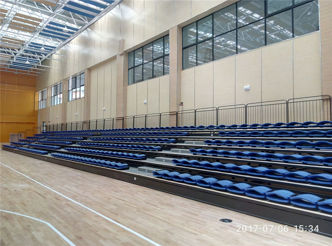 Basketball Seat Retractable Indoor Stadium Stand Bleachers with Folable Seats