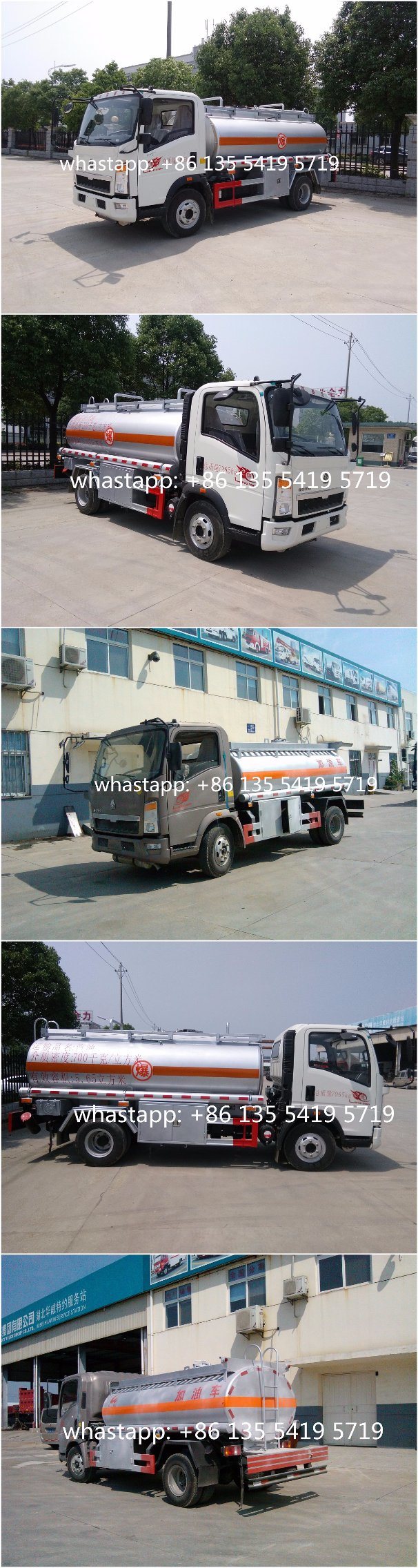 Sinotruck HOWO 4X4 15cbm/15m3/15000L Fuel Tank Truck