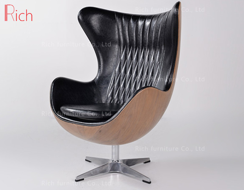 Modern Wood Living Room Furniture Armchair Leisure Accent Egg Chair