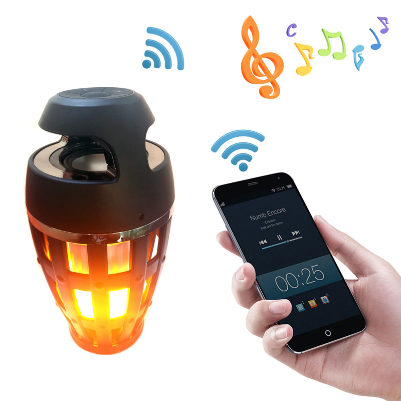 Popular LED Light Flame Dancing Lamp Smart Portable Bluetooth Speaker