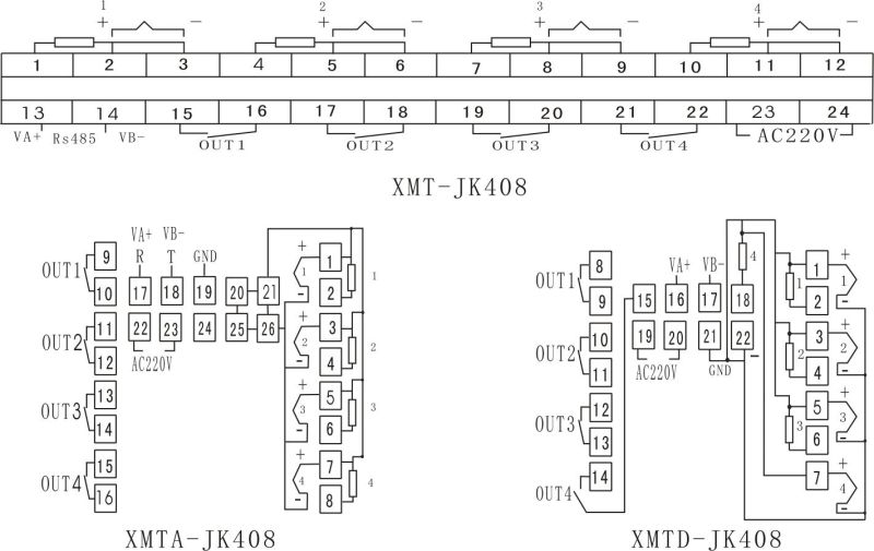 Cj Xmt-Jk408 4 Channlel Intelligent Pid Temperature Controller