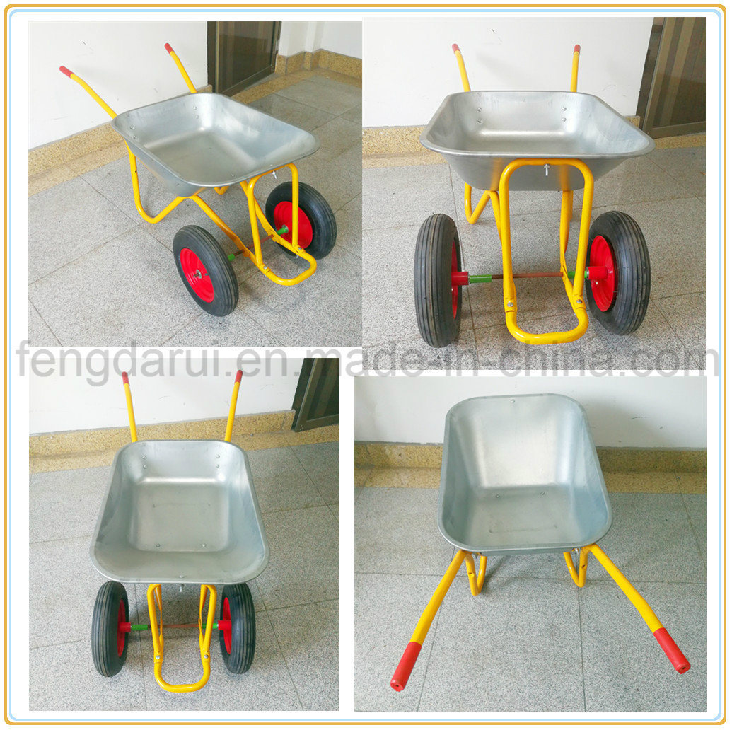 Qingdao Hot Selling Wheel Barrow with Double Wheels Wb5009t