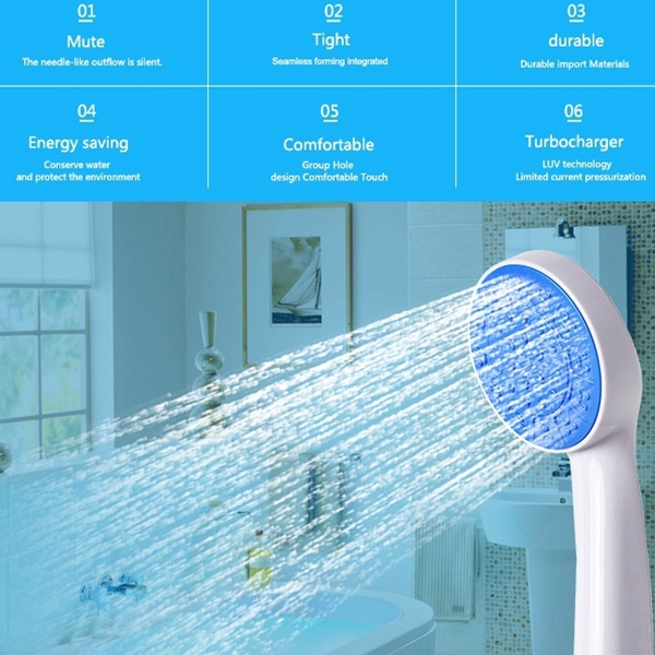 Water Saving Colorful High Pressure Hand Hold SPA Shower Heads Bathroom Accessories