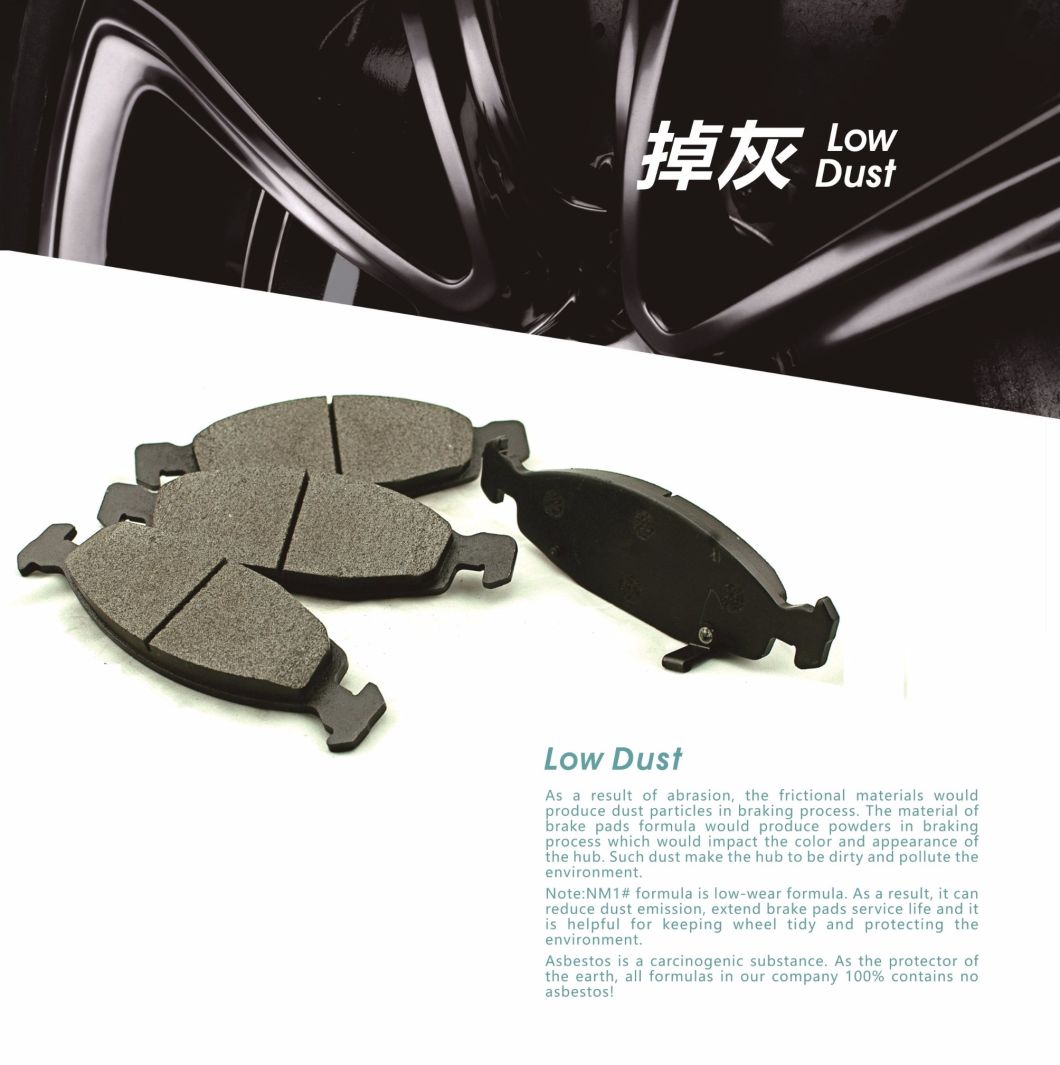 Laser Print Logo Copper Quality Semi-Metallic Brake Pad for Daewoo Lanos D1321-8433