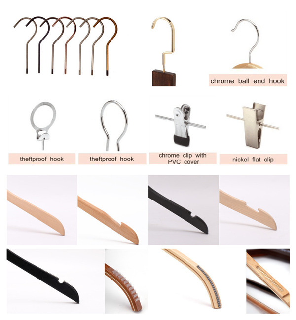 Luxury Hotel Wooden Coat Clothes Hanger for Garment Suit Clothing Display