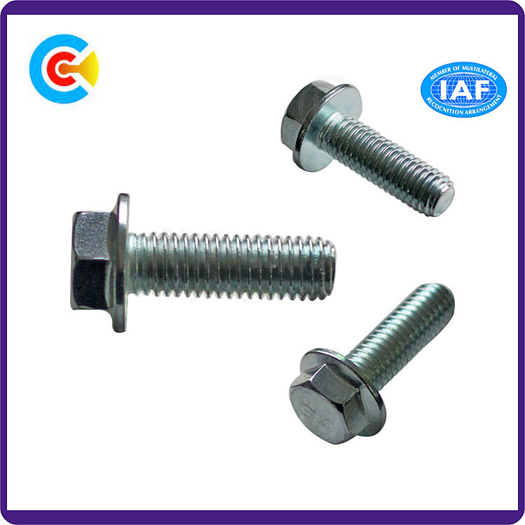 Carbon Steel Fastener Hexagon Head Flange Bolt Thread Bolt