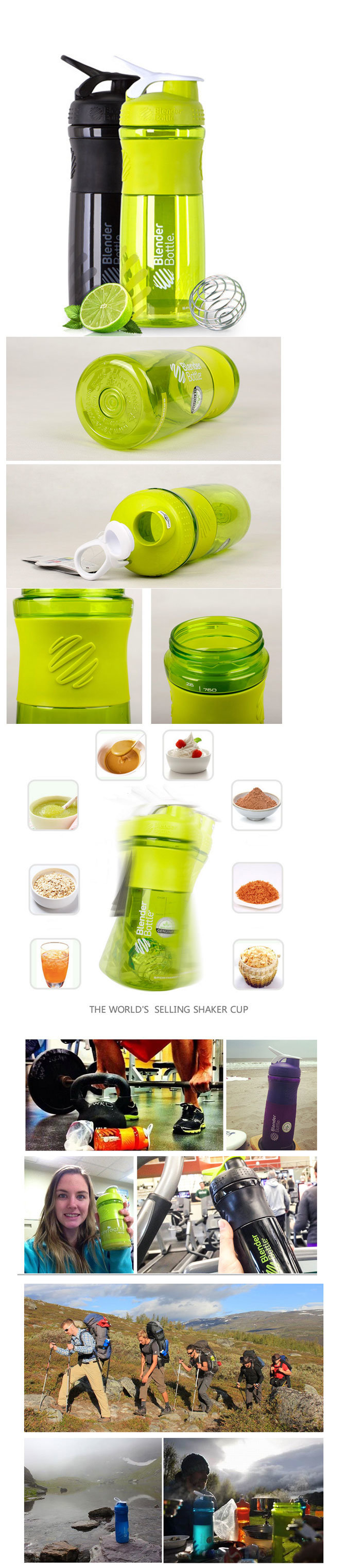 28oz Shaker Bottles Plastic Shaker Bottles with Metal Ball