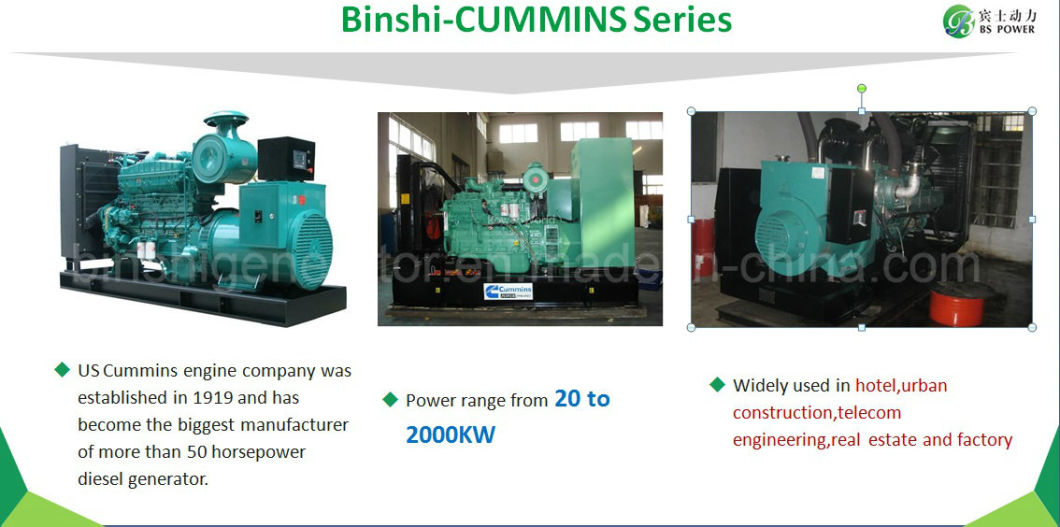 380kw/475kVA Power Generation / Generator Set with Cummins Engine 6ztaa13-G2 (BCS380)