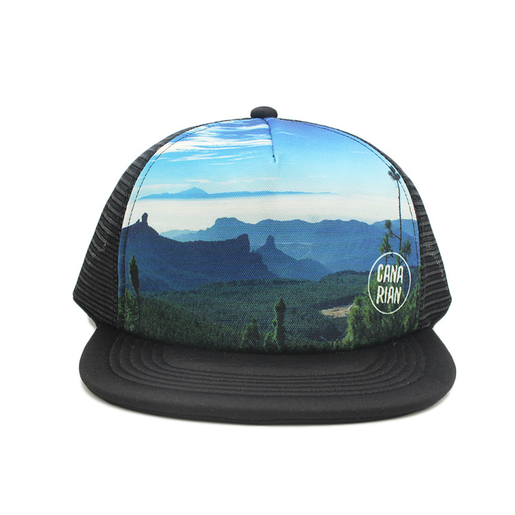 Custom Blank Sublimated Snapback Trucker Hat Mesh Cap