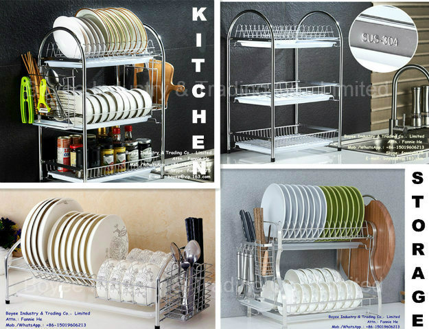 Customized 2 Tier Kitchen Drainer Dish Rack Bowl Rack Wire Rack with Plate