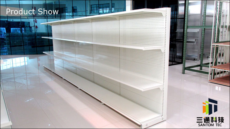 Back Net Gondola Supermarket Shelving/Supermarket Display Stand Shelf