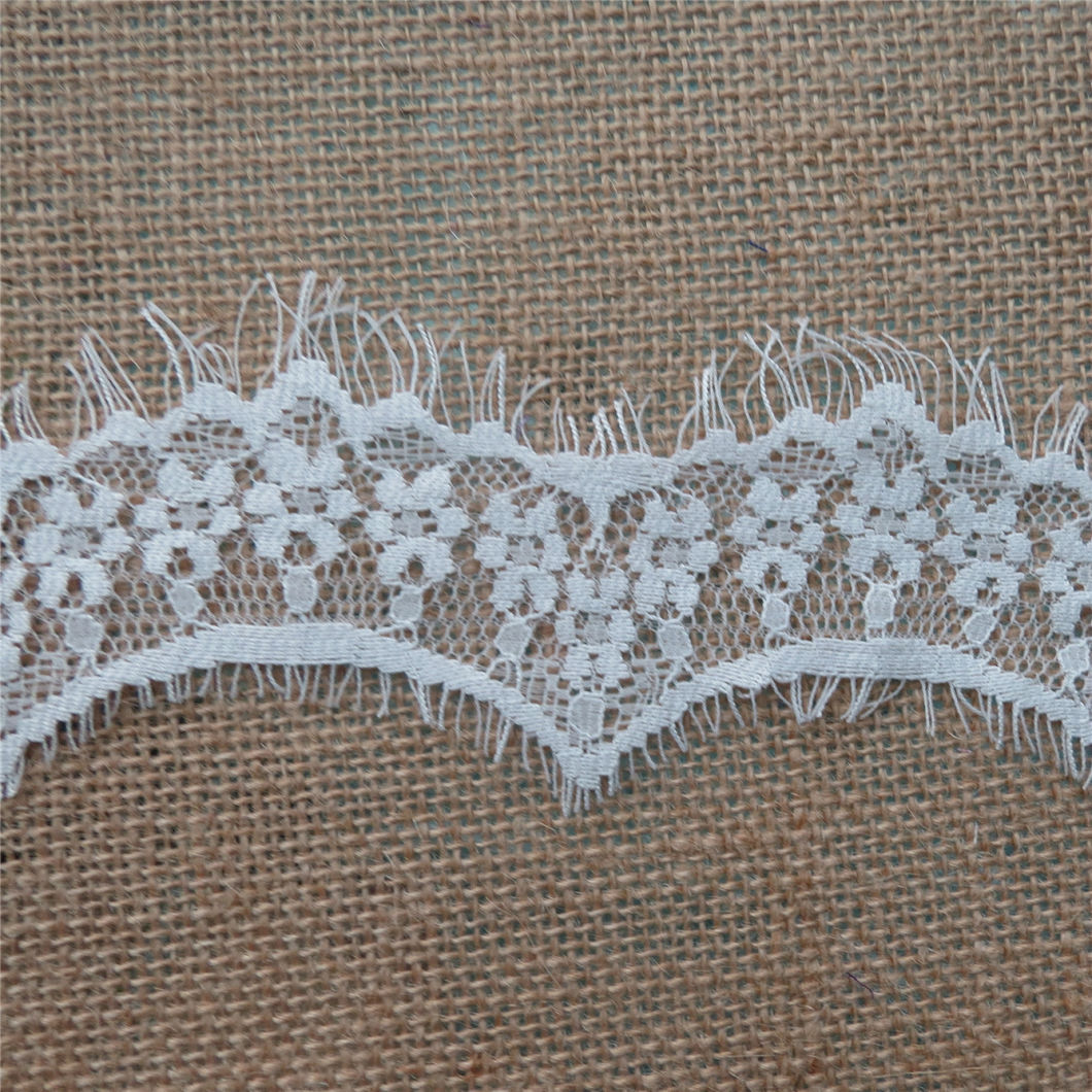 Wholesale 6cm Vintage Eyelash Bridal Nylon Lace Trim for Lingerie