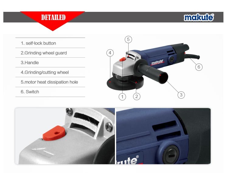 100mm 750W Industrial Power Tool Angle Grinder (AG028)