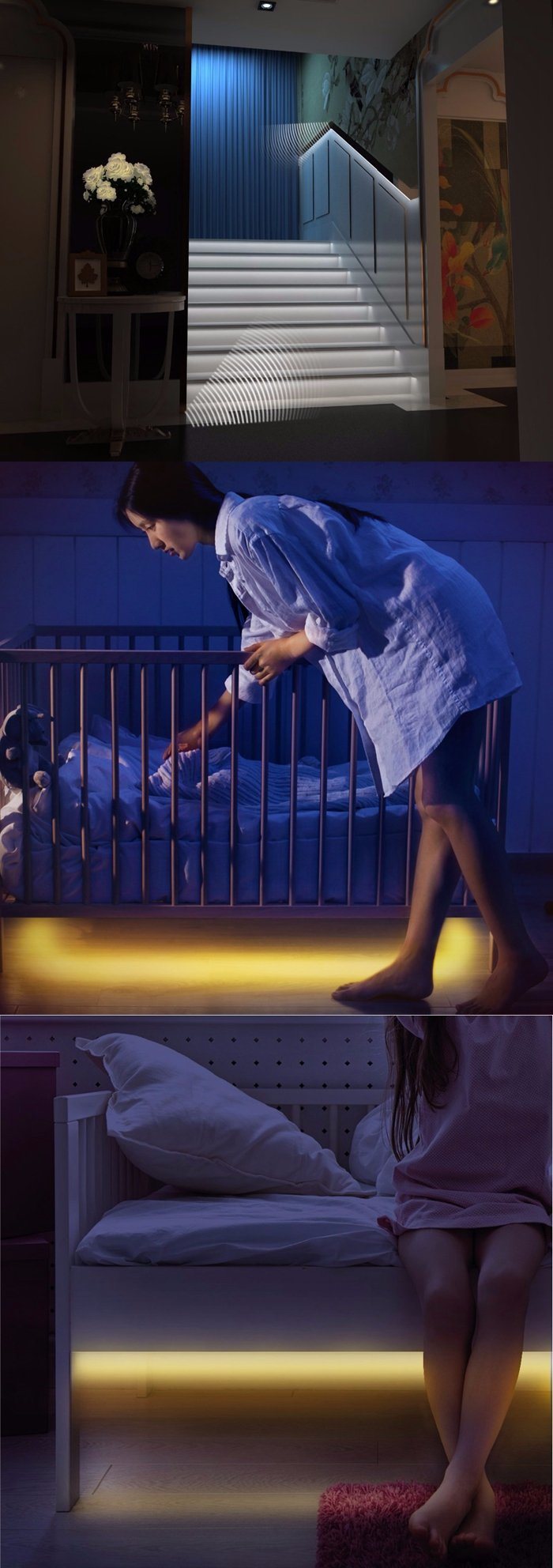 Bed Light - Discreet Motion-Activated Under The Bed Lighting