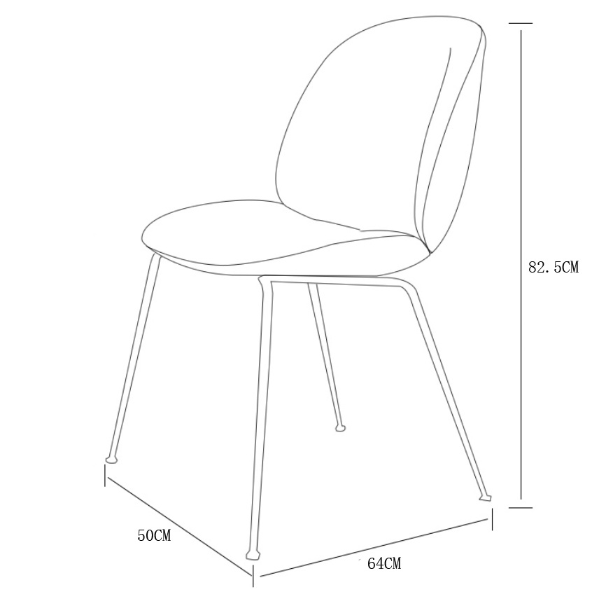 (CHERRY-G) Northern Europe Metal Beetle Chair Modern Simple Dining Chair Lounge Chair Computer Chair Creativity Cafe Chair