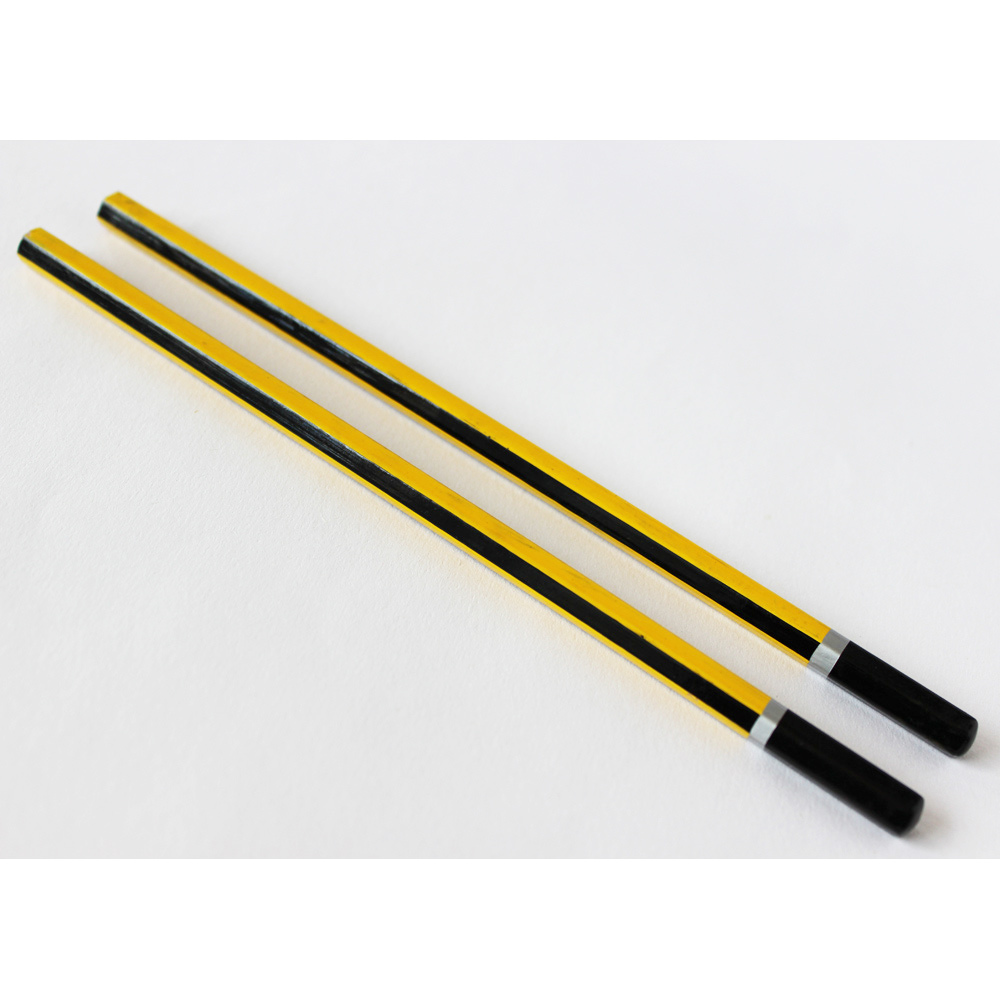 Black/Yellow Stripe Painting Blacklead Hb Pencils with DIP End