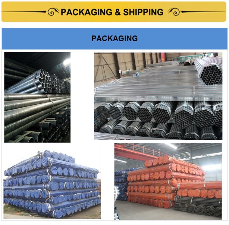 Building Material / Hollow Tube / ERW Q345 Q235B ERW Black Round Steel Welded Pipe