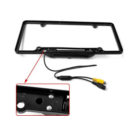 American USA Vehicle Backup Camera License Plate Frame Car Rear View Camera Reversing Parking Monitor Kit Night Vision