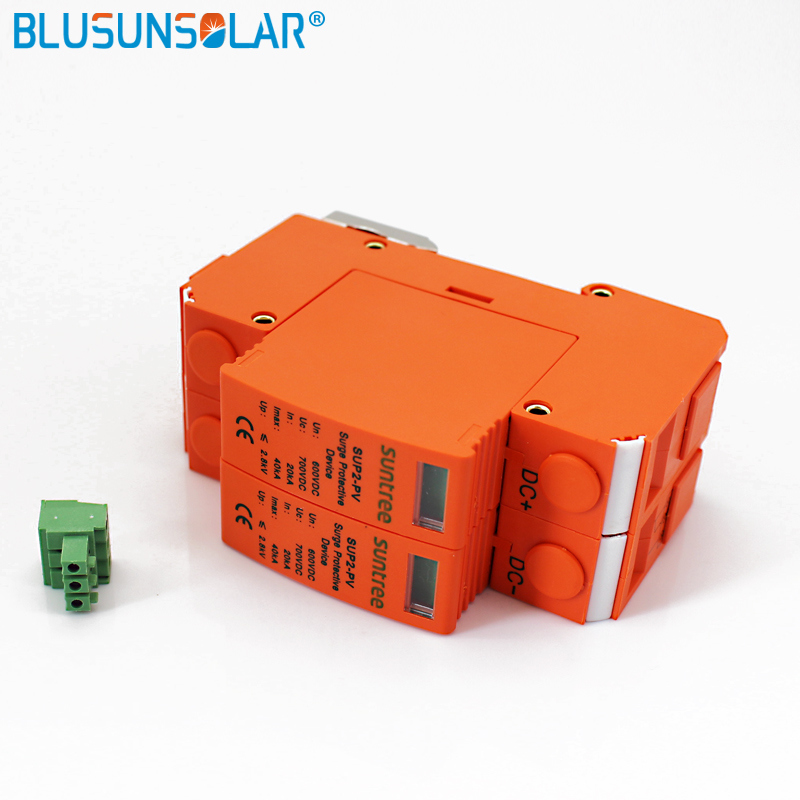 2p DC 500V/600V Sup4-S40 SPD 20/40ka DC Surge Protector Device for Solar System Protection