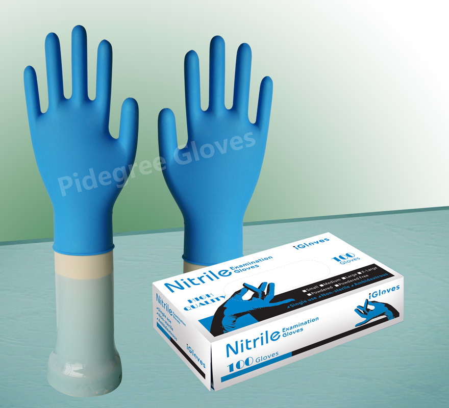 Disposable Nitrile Examination Gloves with Ngbl-Pfm3.0