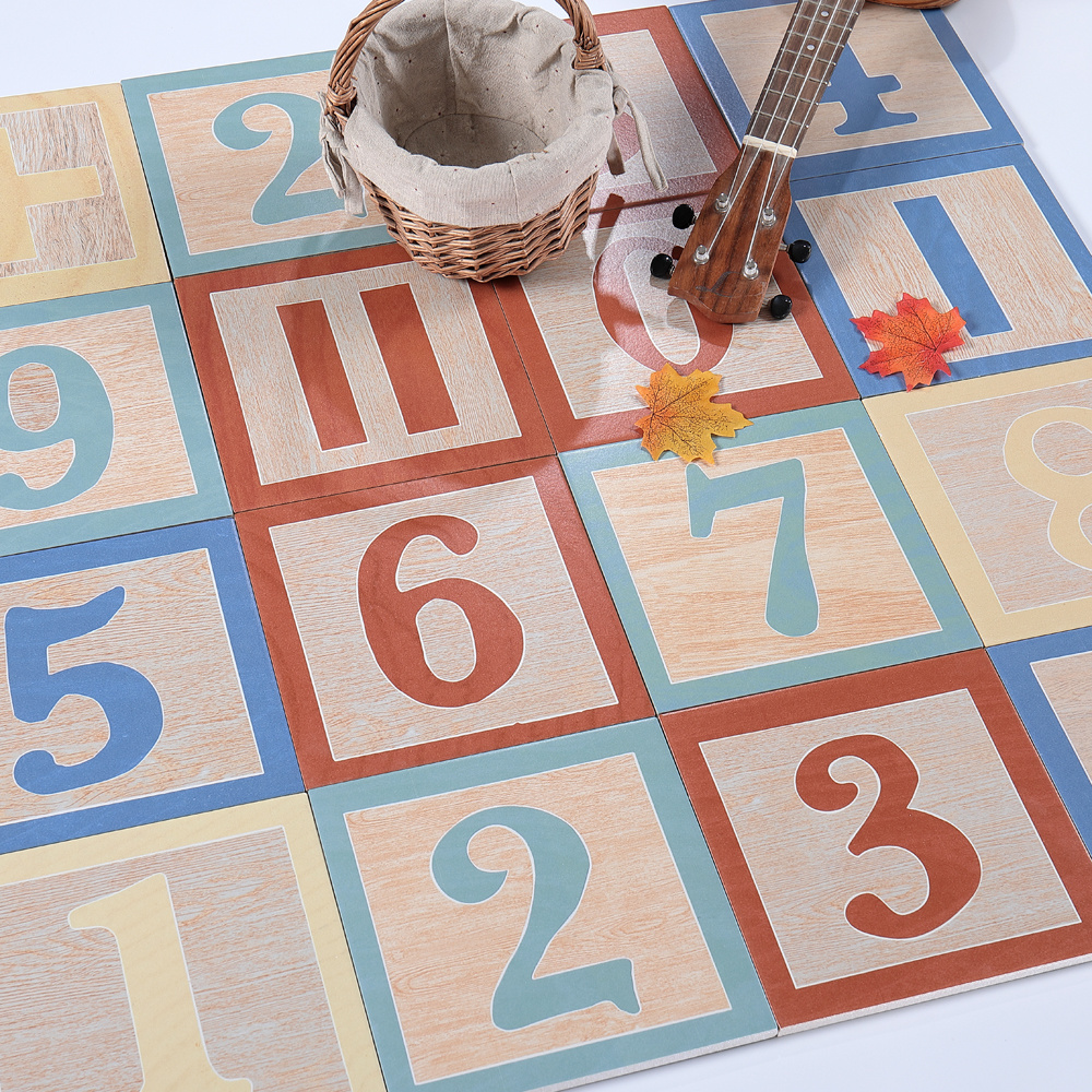 Ceramic Art Kids Numbers Decor Tiles