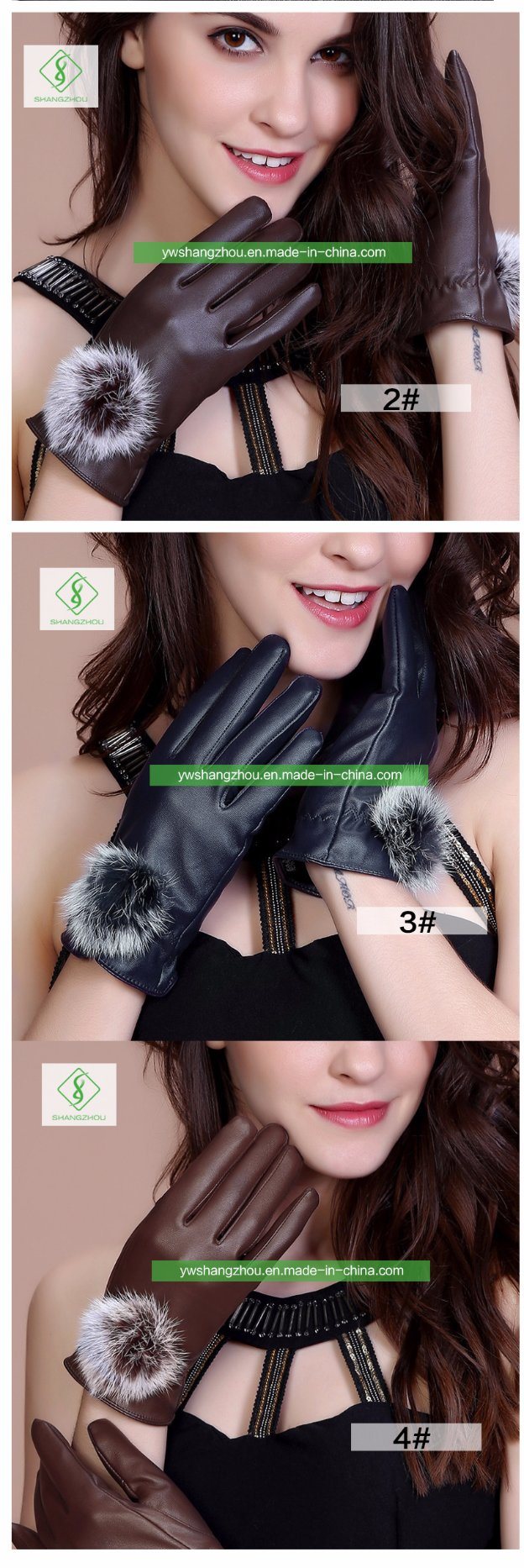 Top Sell Fashion Ladies PU Touch Screen Gloves Average Size Autumn&Winter