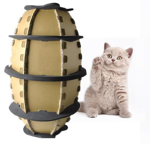 Pet Supply, New Type Corrugated Paper Football Cat Scratch Board Toy Football Cat Paper Box Pet Toy